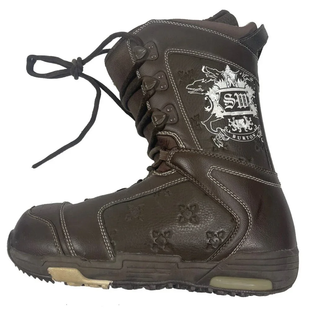 NEW Burton Shaun White Mens Snowboard Boots! Size 6 Euro 38 Brown White Detail